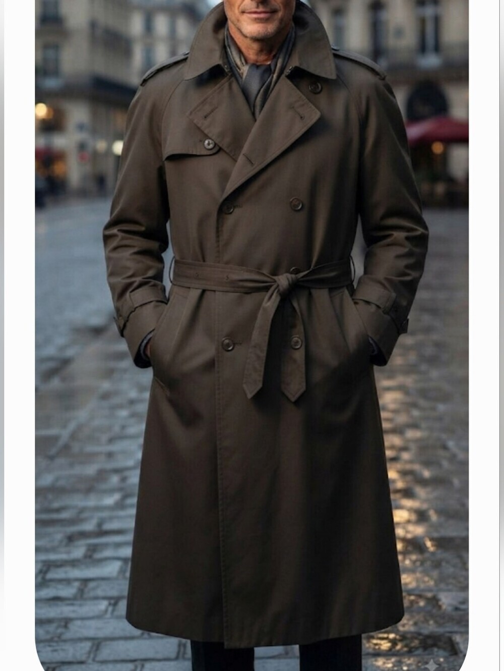Vintage Christian Dior Le Connaisseur Paris NY Long Trench Jacket sz 44R